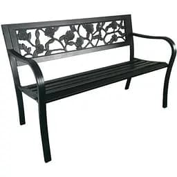 Лавка для саду Chomik GARDEN LINE ROSE сталева з декоративною спинкою - мініатюра 2