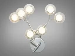 Бра "Светлячок" для декора спальни на 7 ламп, цвет-хром сатин