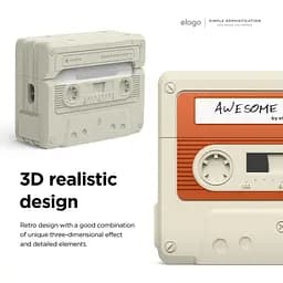 Чохол Elago Cassette Tape Case Classic White for AirPods Pro 2nd Gen білий (EAPP2TAPE-CWHRD+STR-IV) - мініатюра 3