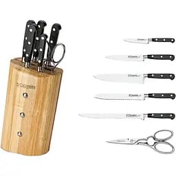 Набір ножів із 6-ти предметів 3 Claveles Чорний 000267218