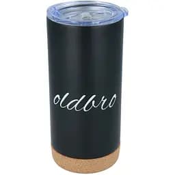 Кухоль OldBro для старого друга з корковим дном 480 мл Black із нержавіючої сталі з подвійними стінками