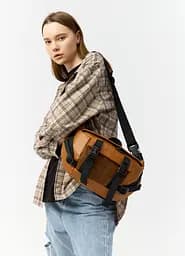 Большая женская поясная сумка бананка Sambag DynamicDart рыжая 38×21×7 см (80411121)