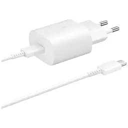 Сетевое зарядное устройство Samsung 25W PD Wall Charger + Cable USB-C to USB-C White (EP-TA800XWEGRU) [59958]