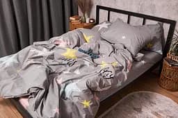 Підковдра Moon&Star Бязь Gold Люкс Gray Stars Двоспальна 175x210 см - мініатюра 4