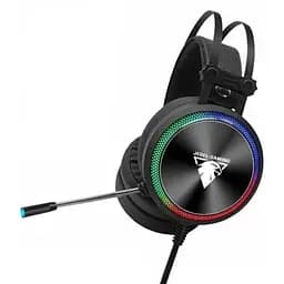 Дротові, ігрові, накладні навушники Jedel GH-213, з LED підсвічуванням, Jack 3.5, 2.1m, black