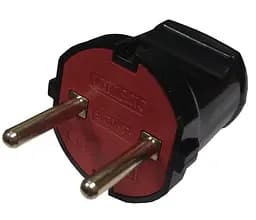 Вилка без заземлення Lumano чорна 10А (18155) 