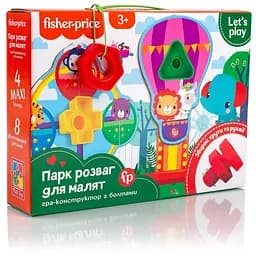 Гра-конструктор із болтами "Fisher-Price. Парк розваг" Укр Vladi Toys 20х27х6 см det0012941