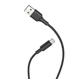 Кабель Hoco X25 Soarer USB - type-C 1 метр усиленные разъемы черный 6957531080145