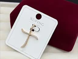 Прикраса хрестик Xuping медичне золото біжутерія підвіска гіпоалергенний хрест для жінок на ланцюжок