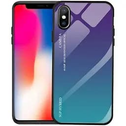 Чохол бампер Primo Gradient Glass для Apple iPhone X / Xs Purple