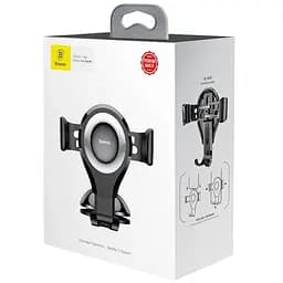 Тримач в машину Baseus Osculum Type Gravity Car Mount (silver) (21743 silver) - мініатюра 8