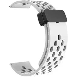 Універсальний ремінець із магнітною застібкою Universal 20 mm Silicone Samsung/Amazfit/Huawei White