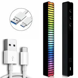 Настільна LED лампа RGB 5V Single Panel Bluetooth USB interface with app Black