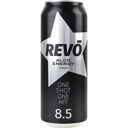 Напиток энергетический Revo Black слабоалкогольный 8.5% 0.5 л ж/б (956992)