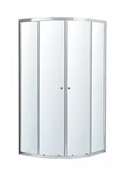Душевая кабина угловая Eger Ozala 90x90 раздвижная прозрачное стекло без поддона хром 599-514, прозрачный, хром