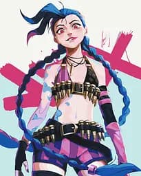 Картина за номерами Ліга Легенд Джинкс League of Legends Jinx 40х50 см PN LL J