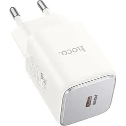 Сетевые зарядные устройства Hoco N43 Vista single port PD30W charger(EU) Белый
