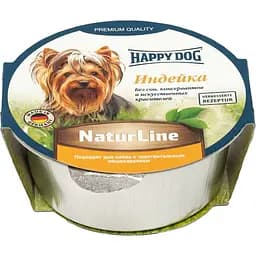 Влажный корм для собак Happy Dog Schale NaturLine Truthahn паштет с индейкой 85 г (1002726)