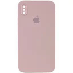 Чохол Epik Silicone Case Square Full Camera Protective AA для Apple iPhone XS Max 6.5 Рожевий/Pink Sand