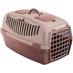 Переноска для животных Stefanplast Gulliver 3 с пластиковой дверью до 10 кг нежно-розовая/коричнево-розовая (97391)