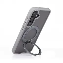 Противоударный чехол-панель для Samsung Galaxy S24 5G (SM-S921)/S25 5G, Unit Stand2, серый, силикон + поликарбонат, защита всего корпуса, с подставкой, поддержка магнитных держателей и беспроводной зарядки (MagSafe), ArmorStandart (ARM89560) - мініатюра 5