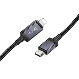 Дата кабель Hoco X118 Generous with display Type-C to Lightning 27W (1m) Black - мініатюра 3
