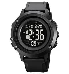 Чоловічий спортивний годинник Skmei 1966 (Чорний з чорним циферблатом)