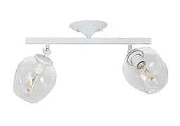 Люстра стельова Levistella 756XPR0231F-2 WH+CL, E27, 2 лампи, білий+прозорий, сучасний стиль для дому