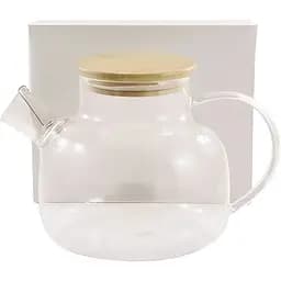 Заварочный чайник стеклянный Interos с бамбуковой крышкой 1 л (000033764)
