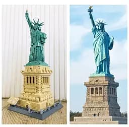 Конструктор Архітектура  Wange 3D  Статуя Свободи The Statue of Liberty  для дітей та дорослих 3Д 1409 деталей - мініатюра 6