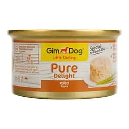 Влажный корм для собак GimDog LD Pure Delight, для миниатюрных пород весом до 10 кг, с курицей, 85 г