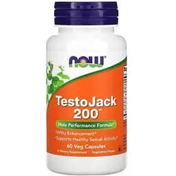 Стимулятор тестостерона NOW Testo Jack 200, 60 вегакапсул