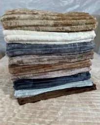 Плед Шарпей Светло-голубой мягкий плед в полоску 2,00×2,30 м ширина полосы 3 см