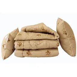 Одеяло Tag Tekstil лебяжий пух Camel евро + 2 подушки 70x70