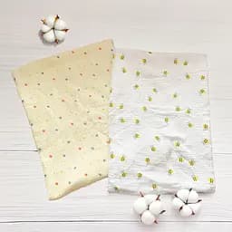 Пелюшки муслінові Bimbo Бджілки з принтом 100×70 см 2 шт.