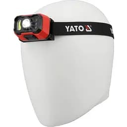 Ліхтар на чоло діодний з датчиком YATO 8 Вт живлення Li-Po акумулятор 3.7 В 1.2 АГод режими 1000/ 500/ 100 Lm (YT-085942) - мініатюра 2