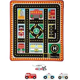 Килимок ігровий Melissa & Doug Рятувальні автомобілі з машинками (MD19406)