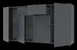 Комод Doros Рон 7 Графіт 4 фасади 2 шухляди 160х38х81 (44900236) - мініатюра 5