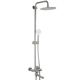 Душова система Frap F24801, поворотний вилив - перемикач на лійку, 1 режим, нержавіюча сталь