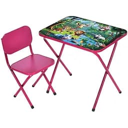 Детский столик складной со стульчиком Bambi M 5970-8 малиновый