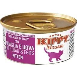 Вологий корм Kippy Mousse для кошенят мус з перепілкою та яйцями 85 г