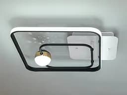 Світильник стельовий LED Diasha MX2989-2B WH+BK, 45W, чорний+білий, для коридору, вітальні, дитячої, офісу - мініатюра 3