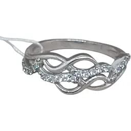 Срібне кільце Агні ВЕНЕЦЬ з фіанітами. 1017/1Р-CZ 17