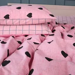 Наволочка MirSon Hearts & Grid бязь 60х60 см (2200011632841)