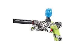 Пістолет G 910-1 стріляє м'якими патронами, орбізами, акумуляторами. 3.7 V, 5 м'яких патронів, глушник, окуляри, в коробці (6985244410997)