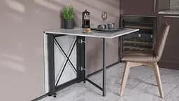 Стіл-книга трансформер Оріон 2 Ferrum-decor 750x1520x730 Чорний метал ДСП Бетон 16 мм (FRD-104589) - мініатюра 7