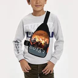 Сумка через плече дитяча Dota 2 29х17 см сумка слінг для хлопчика (01936)