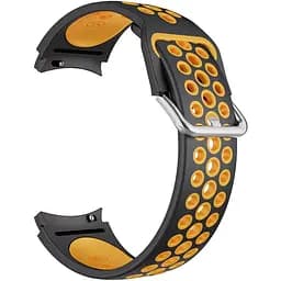 Ремінець для Samsung Galaxy Watch 7 - чорно-жовтий ширина кріплення 20мм силікон перфорація Watchbands Galaxy Uniq (W48-01WB95115435)