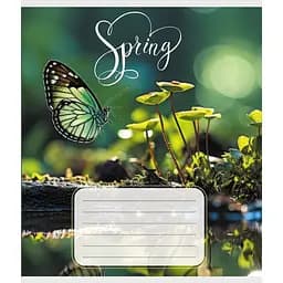 Зошит учнівський "Метелик весною" Leader 018-530216K-4 в клітинку, 18 аркушів