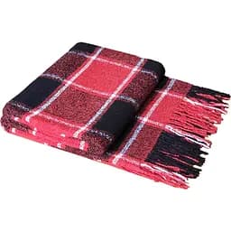 Плед Love You П7 вовняний 140 x 200 см червоний/чорний/білий (4093)